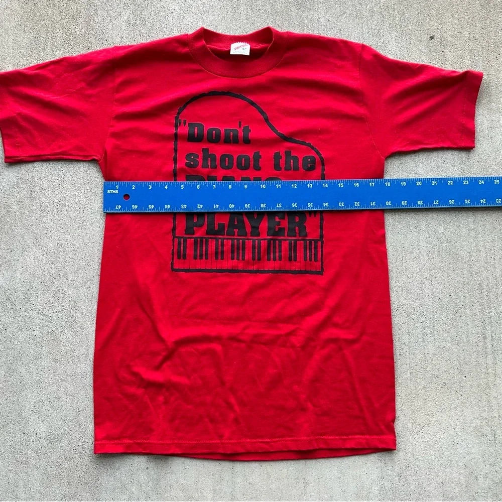 Vintage T Shirt Don’t Kill The Piano Player Single Stitch 80s Jerzees Funny Joke - Picture 3 of 4